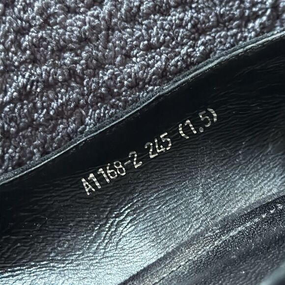 Alomore Black‎ Suede Rhinestone Bow Flats 7.5 Pointed Toe Leather Sole heels - Picture 10 of 11